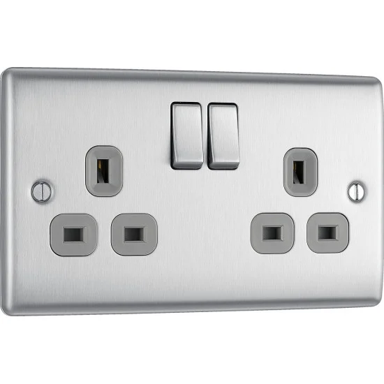 Bg brushed steel sockets online